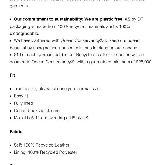 AS by DF recycled leather cami L - Picture 5 of 5